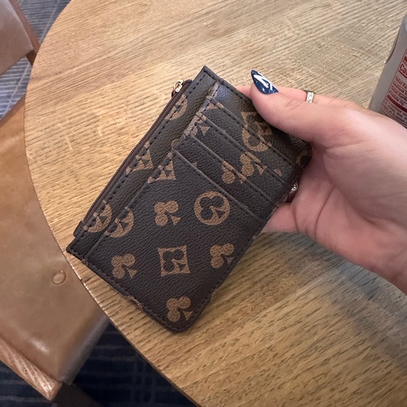 No Brand Handbags - Brown and Tan Monogram Card Wallet